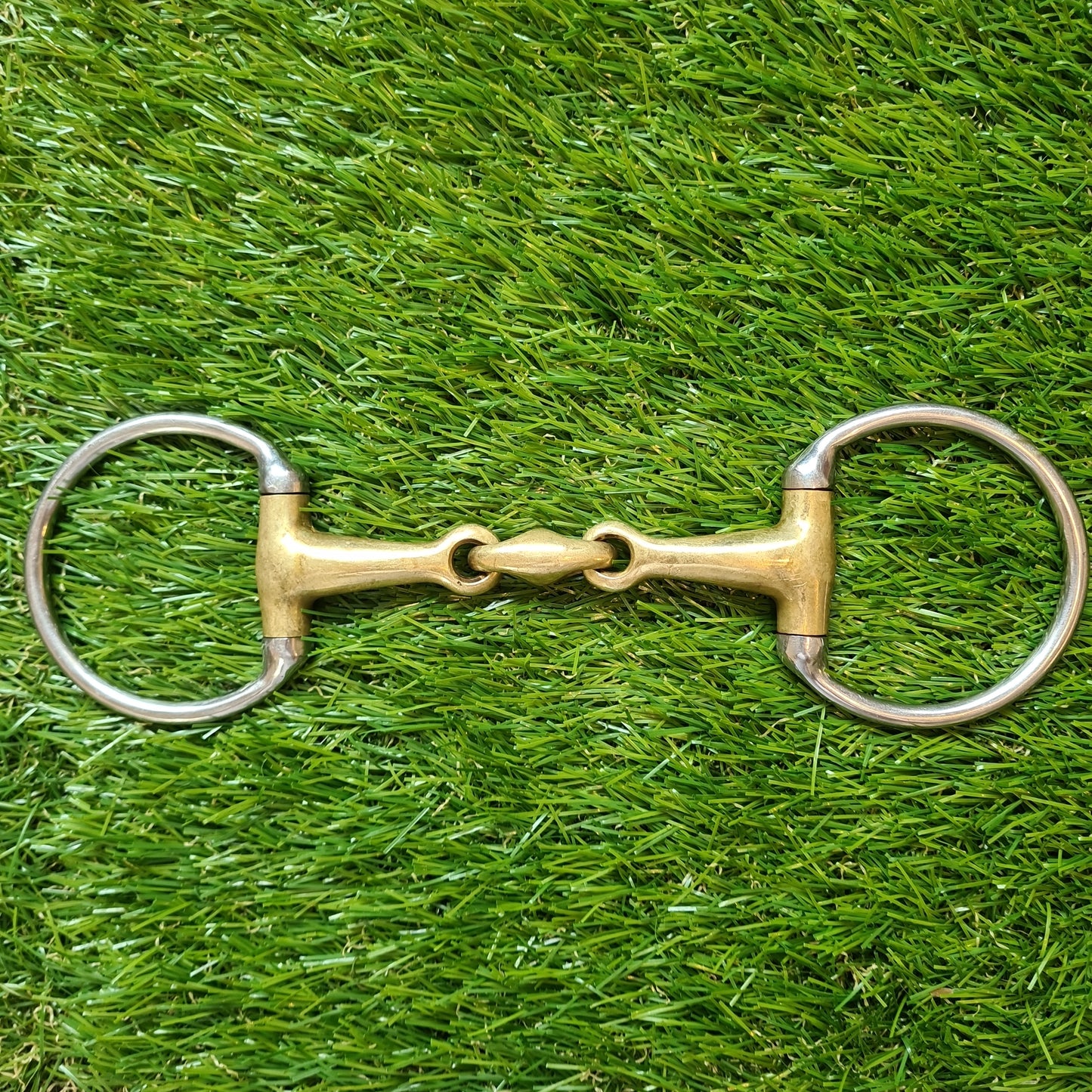 4 1/2" Brass Eggbutt Snaffle with Lozenge ❤️