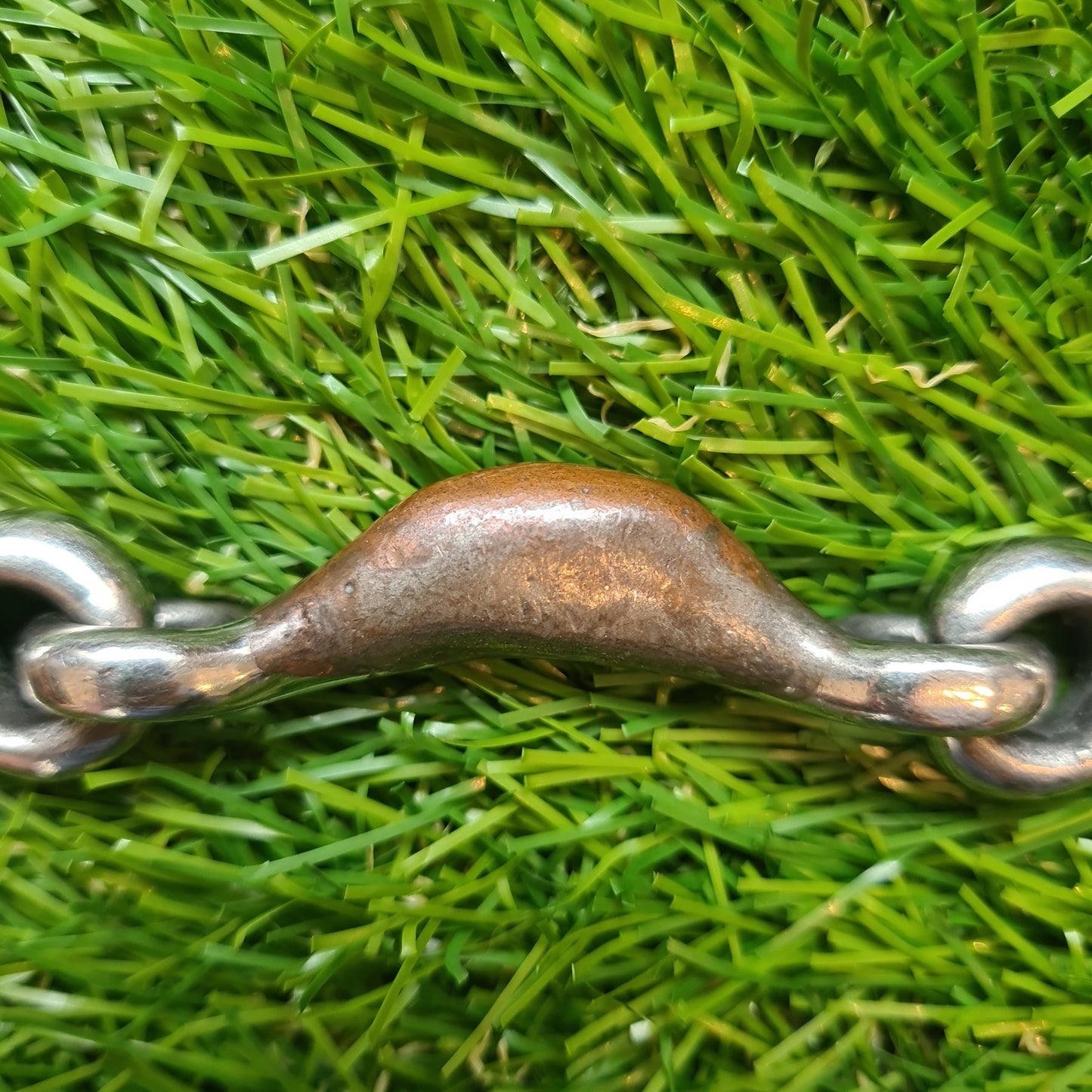 4 3/4" Eggbutt Snaffle with Halfmoon centre link