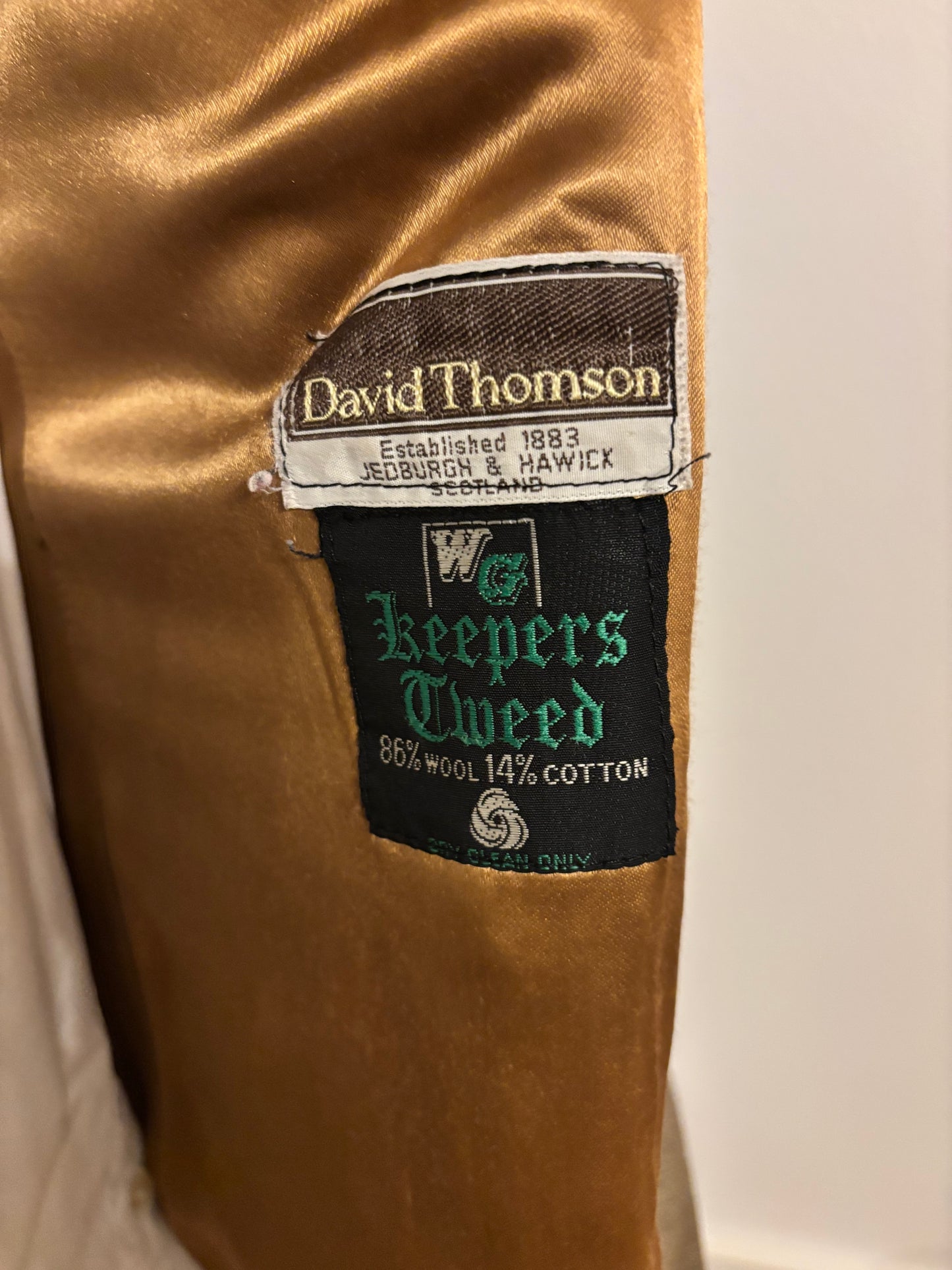 Keepers tweed green wool tweed jacket 34” size 10 ❣️