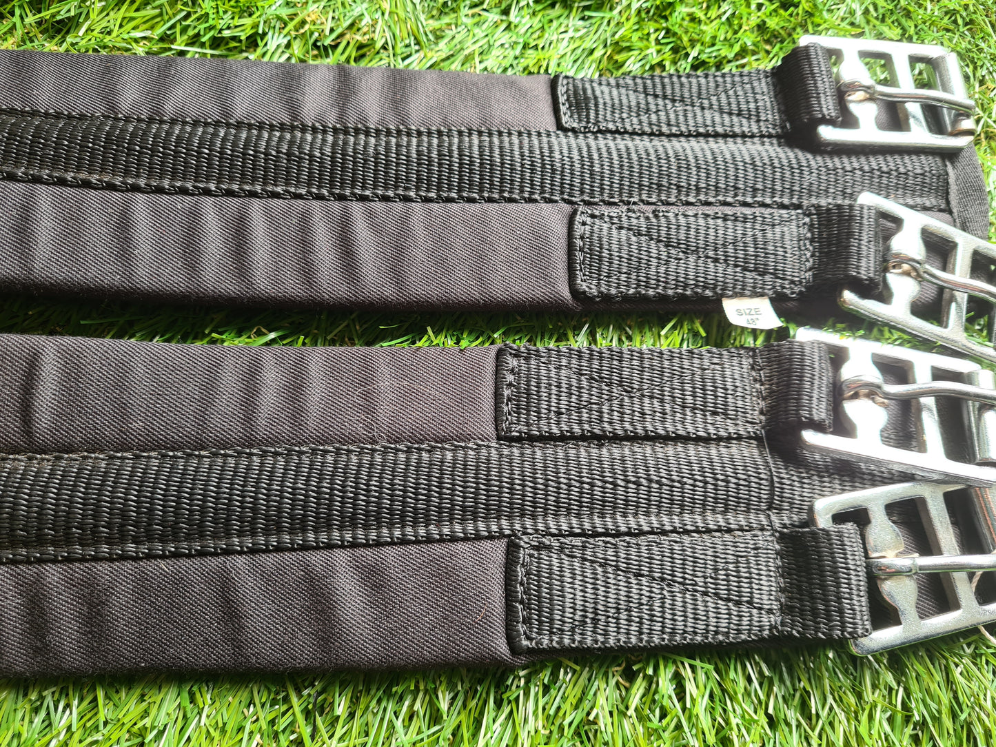 NEW 48" padded cotton girth black