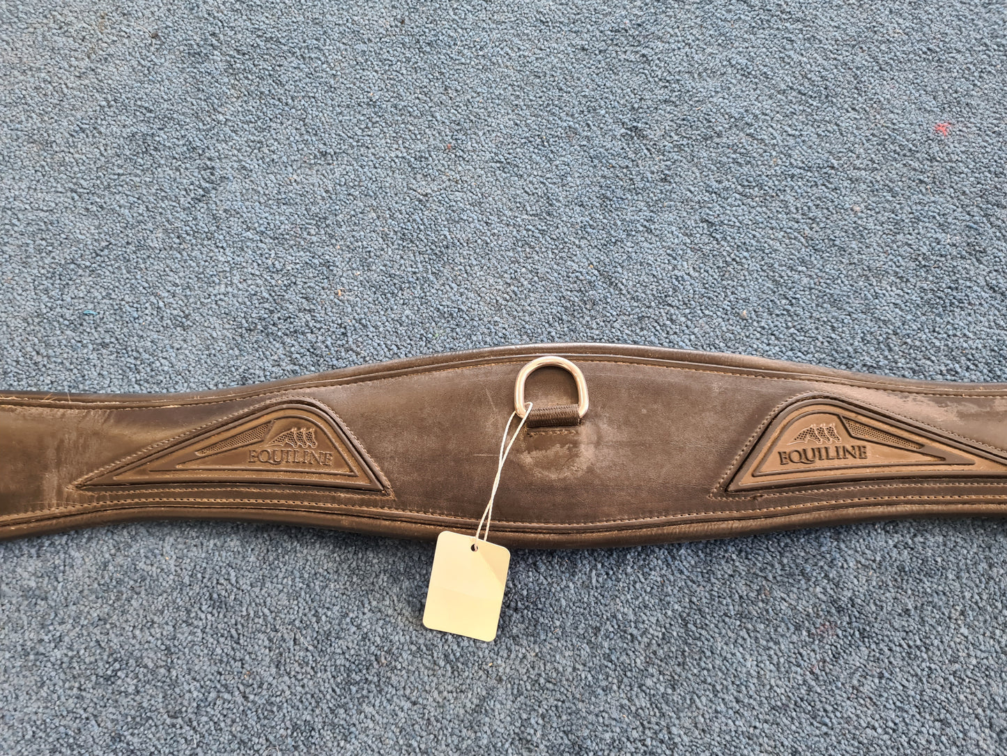 Equiline 52" padded leather girth black