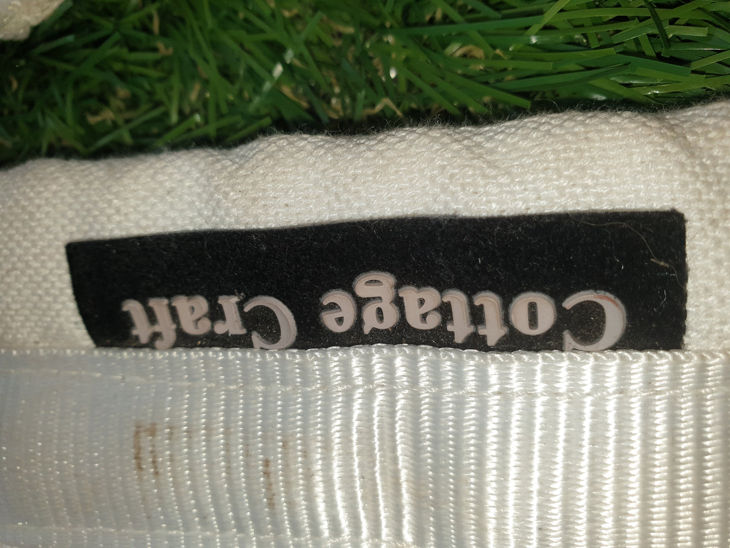 Used 42" white Cottage Craft cotton girth