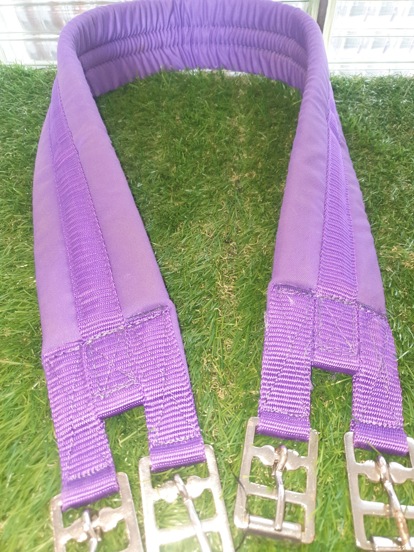 Used 48" purple cotton girth