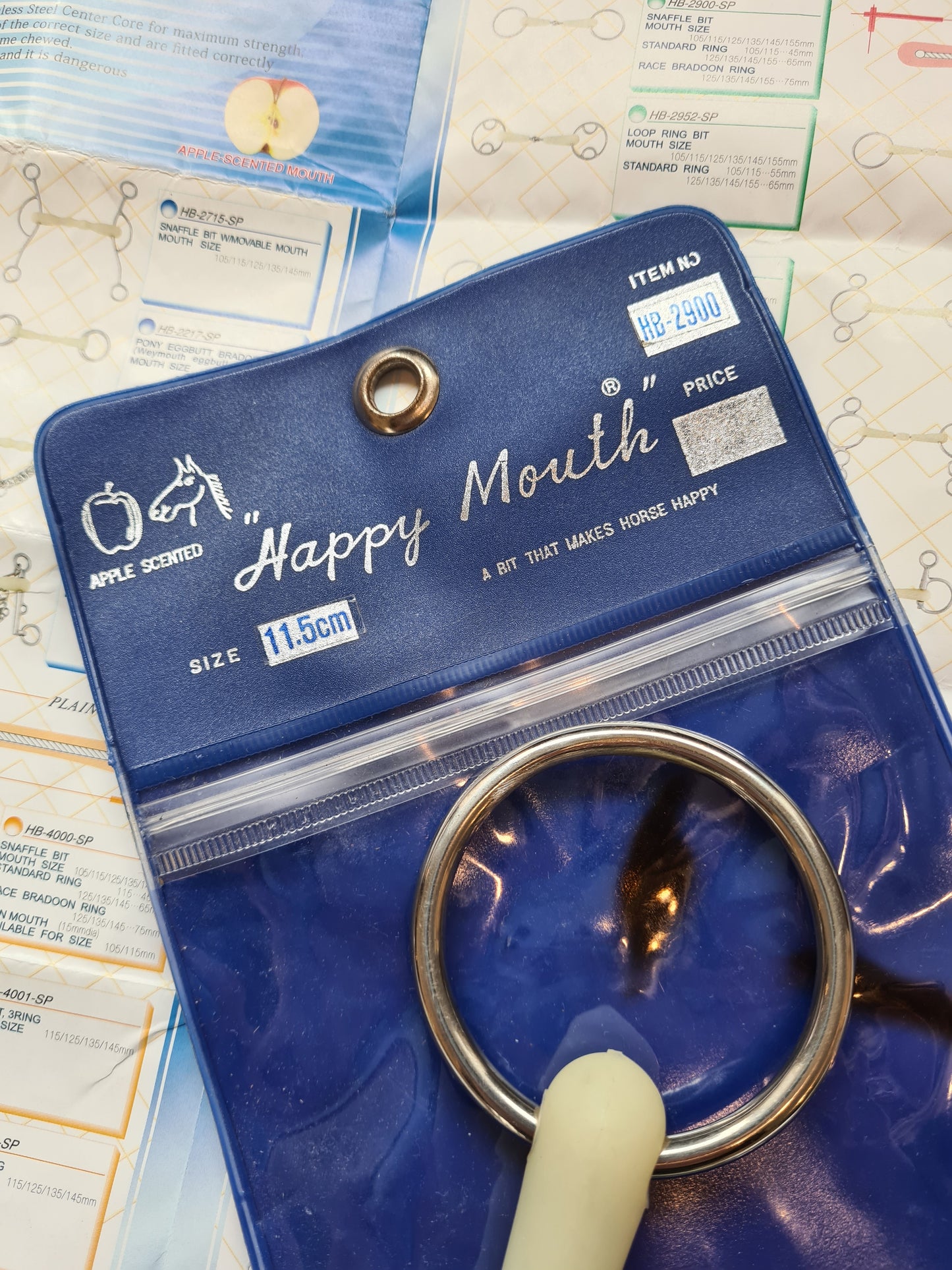 4 1/2" Apple Scented Jointed Loose Ring Happy Mouth Bit