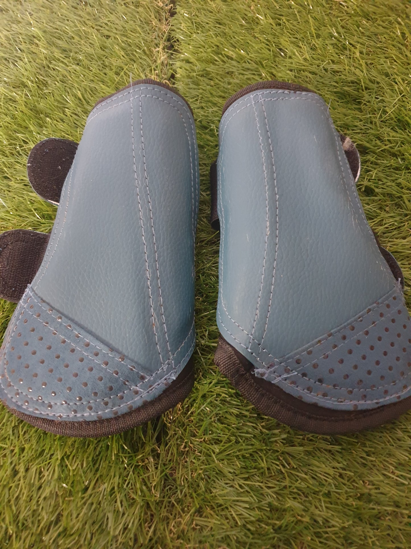 Teal Derby House brushing boots