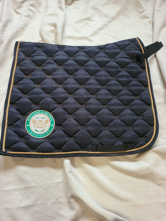 Williams & Brown Silky Deluxe Embroidered Saddle Pad in Black
