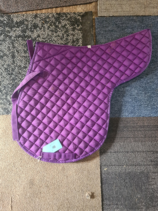 Full size, Roma, purple numnah with sheep skin withers