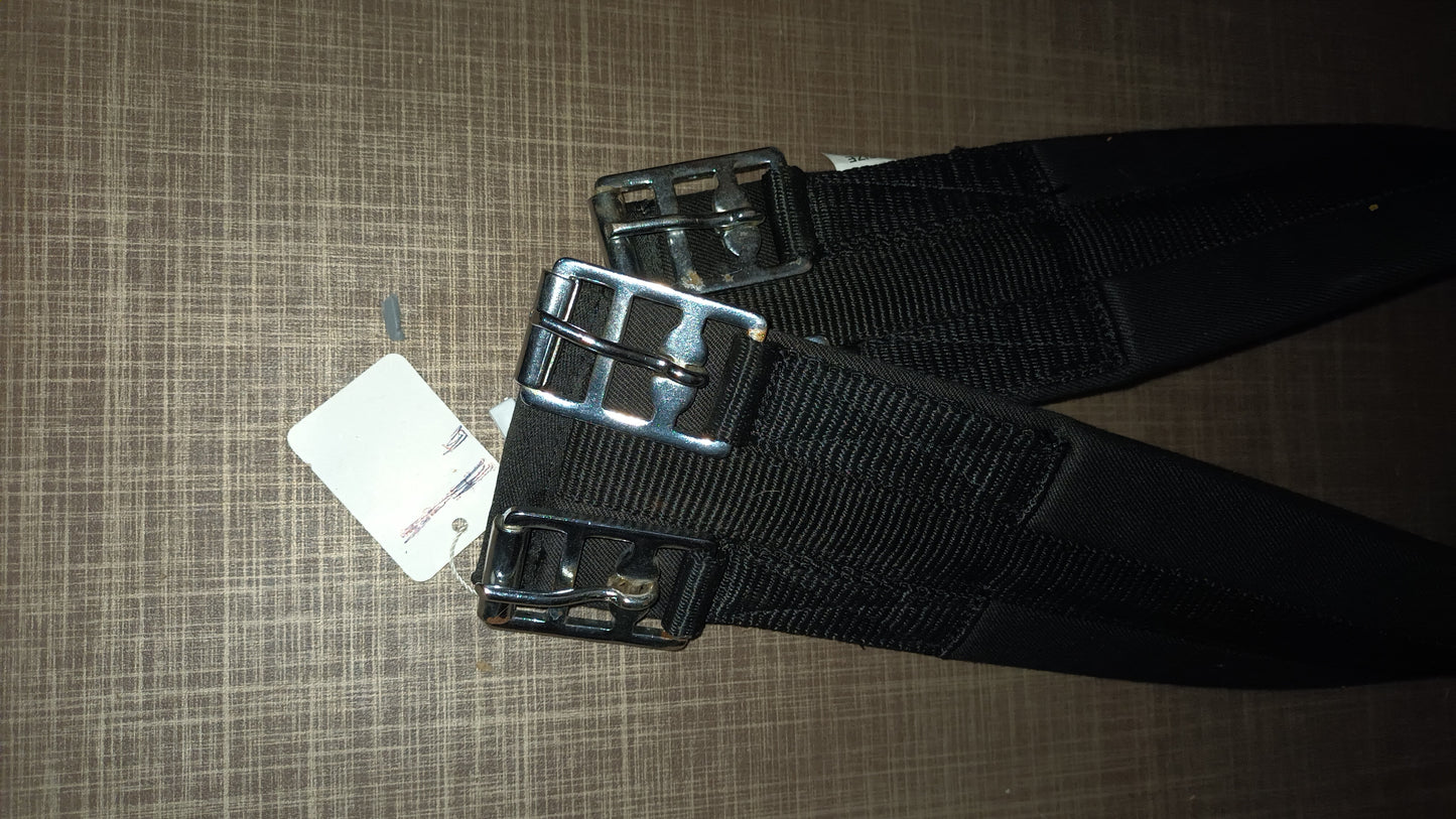 38" black like new cotton girth