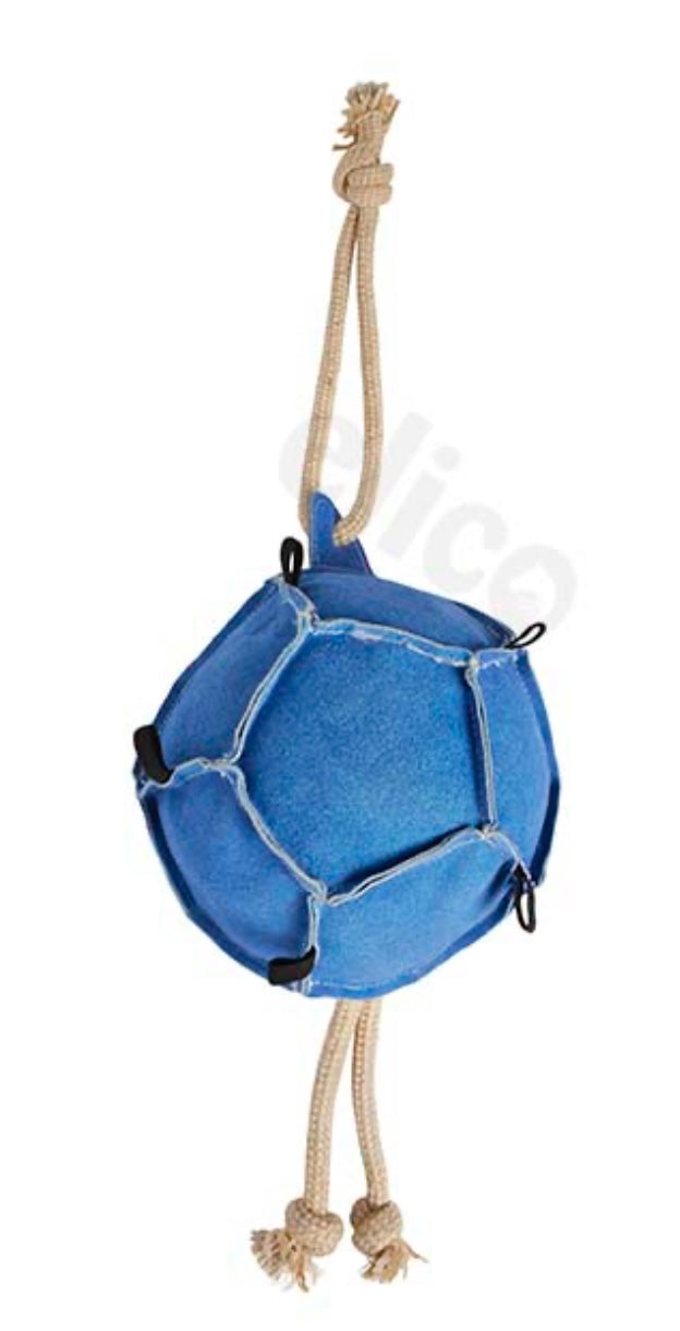 New elico suede hanging ball with tabs to attach treats of your choice ❣️