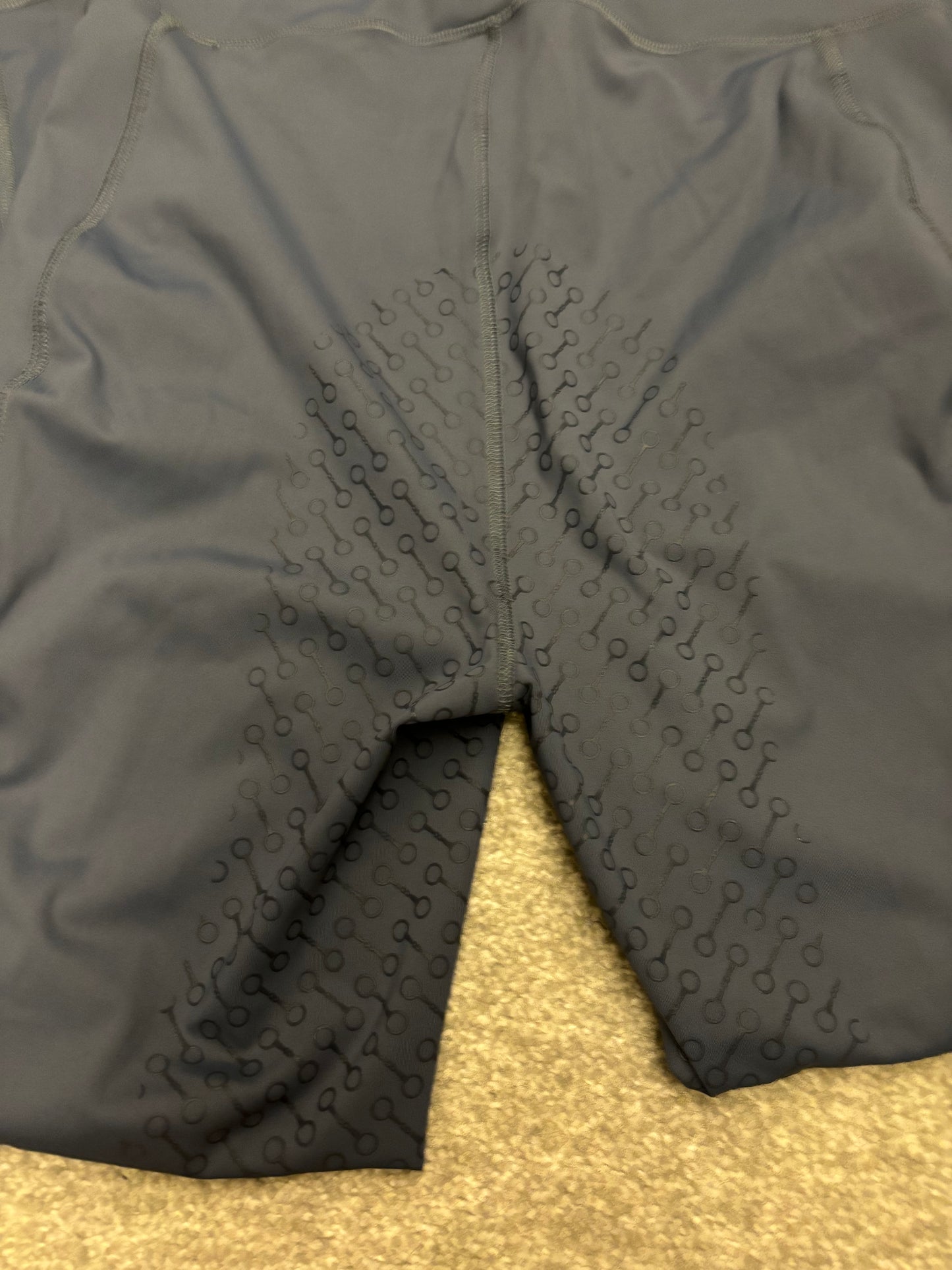 New blue riding leggings with snaffle sticky full seat size 10/12❣️