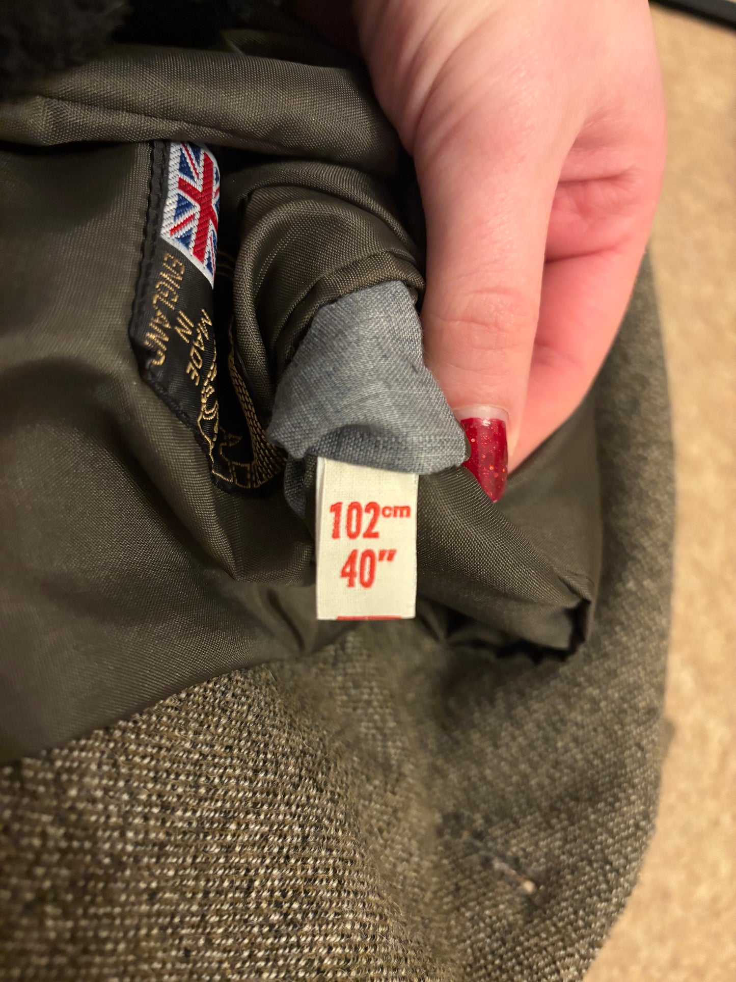 Mears pure wool green tweed jacket 40” size 16❣️