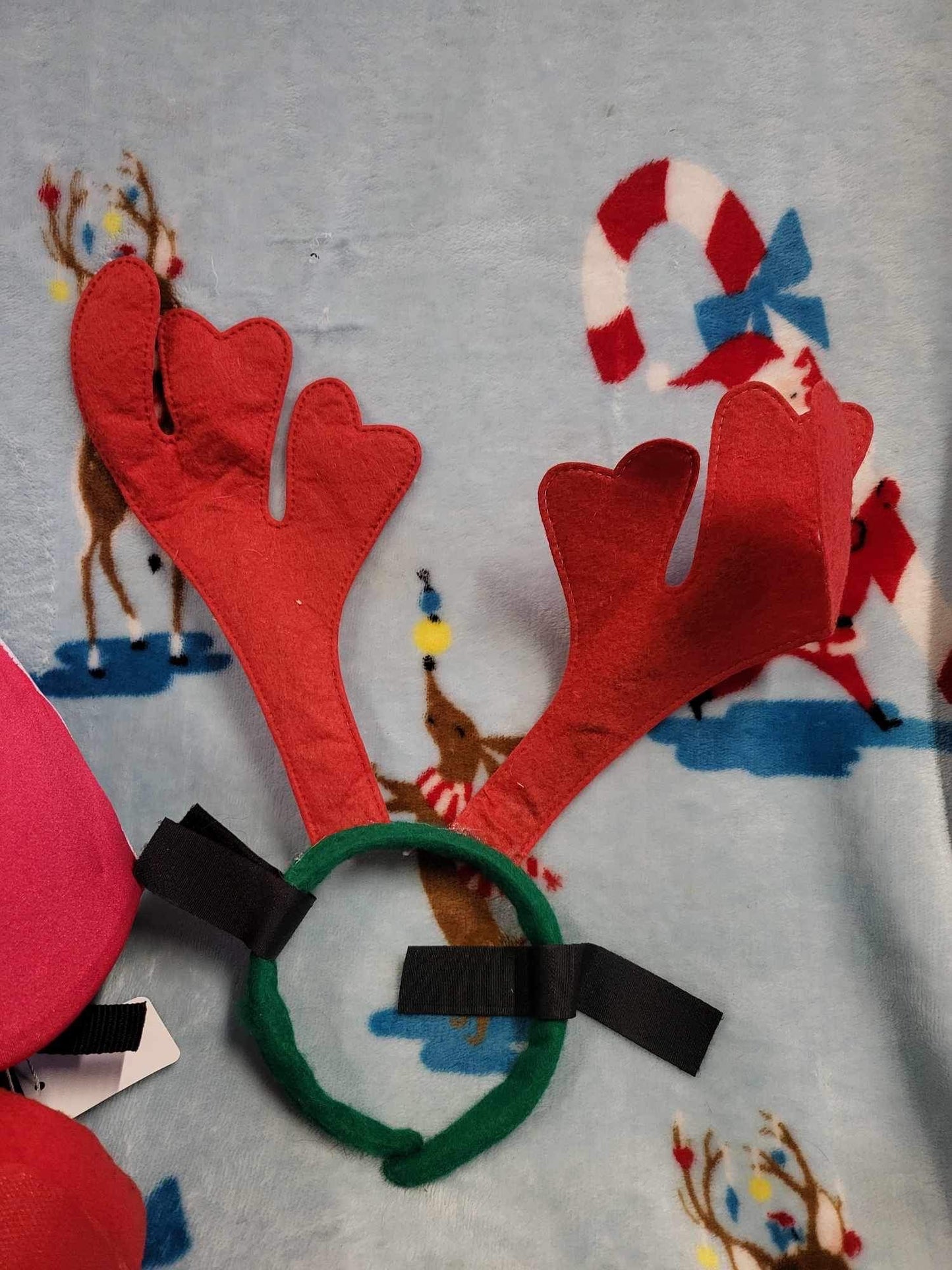 New Christmas bundle, bandages , hat silk and antlers with Velcro attachment