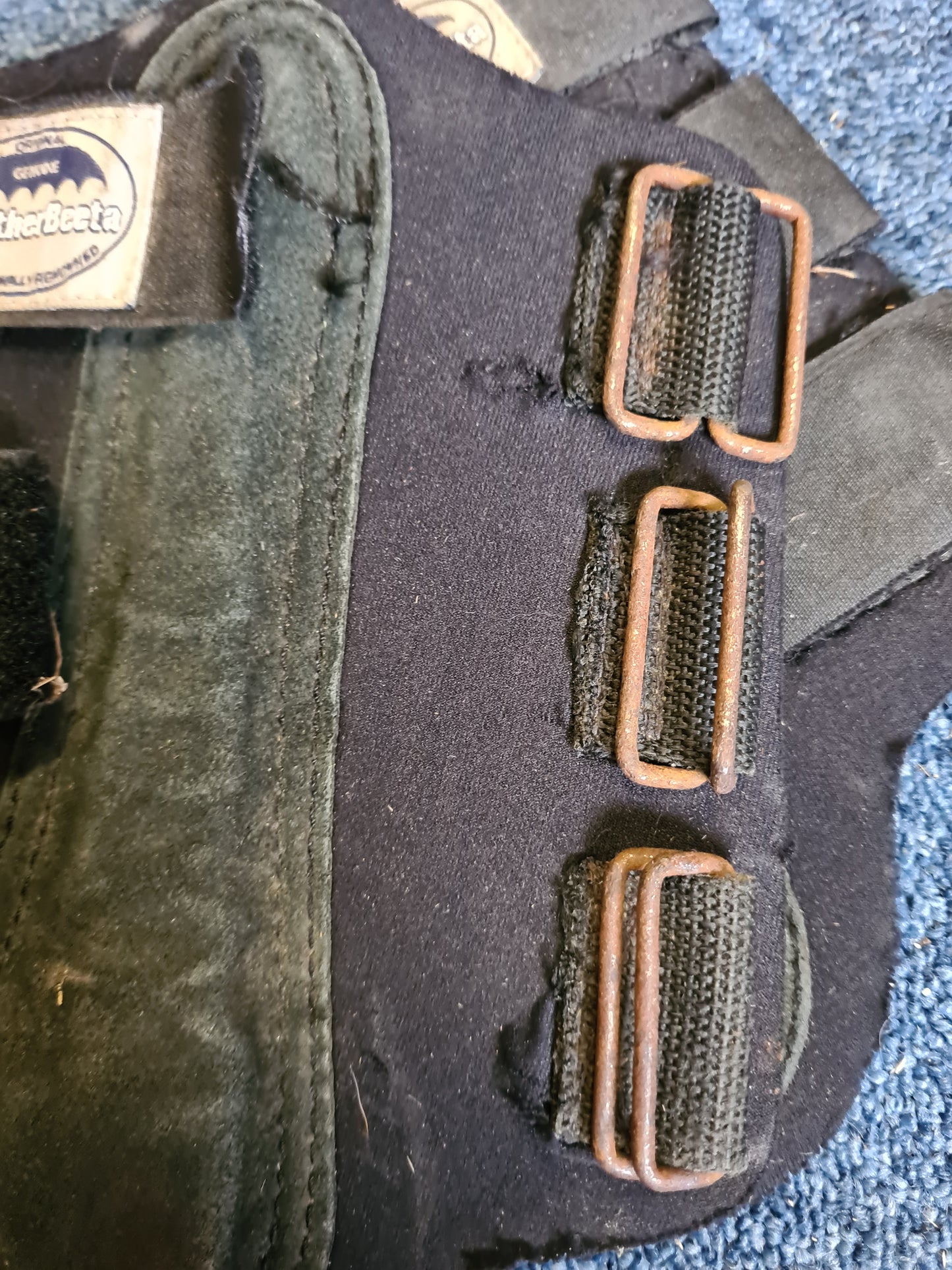 Weatherbeeta black brushing boots in cob size