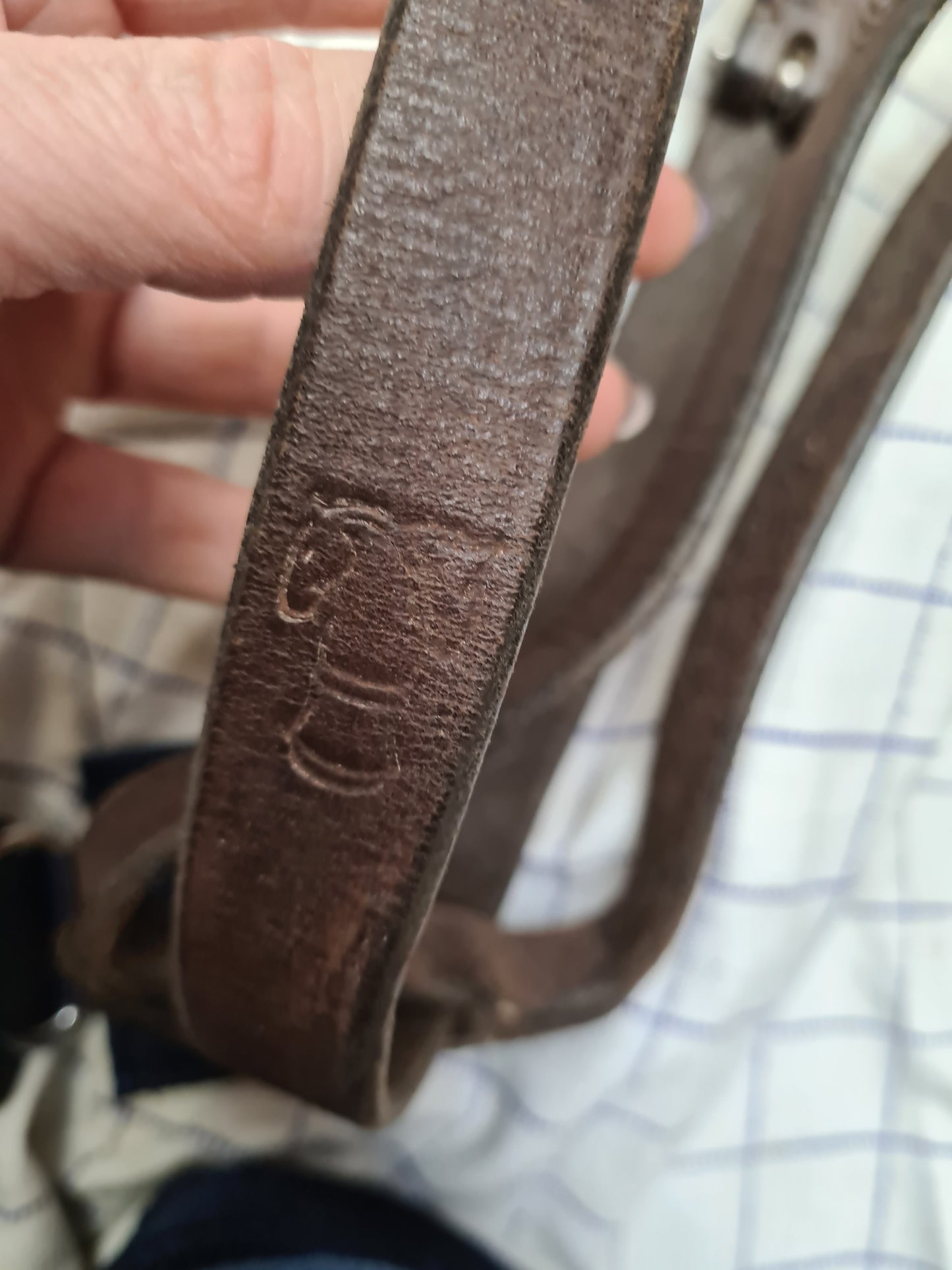 Sabre Full martingale in brown leather