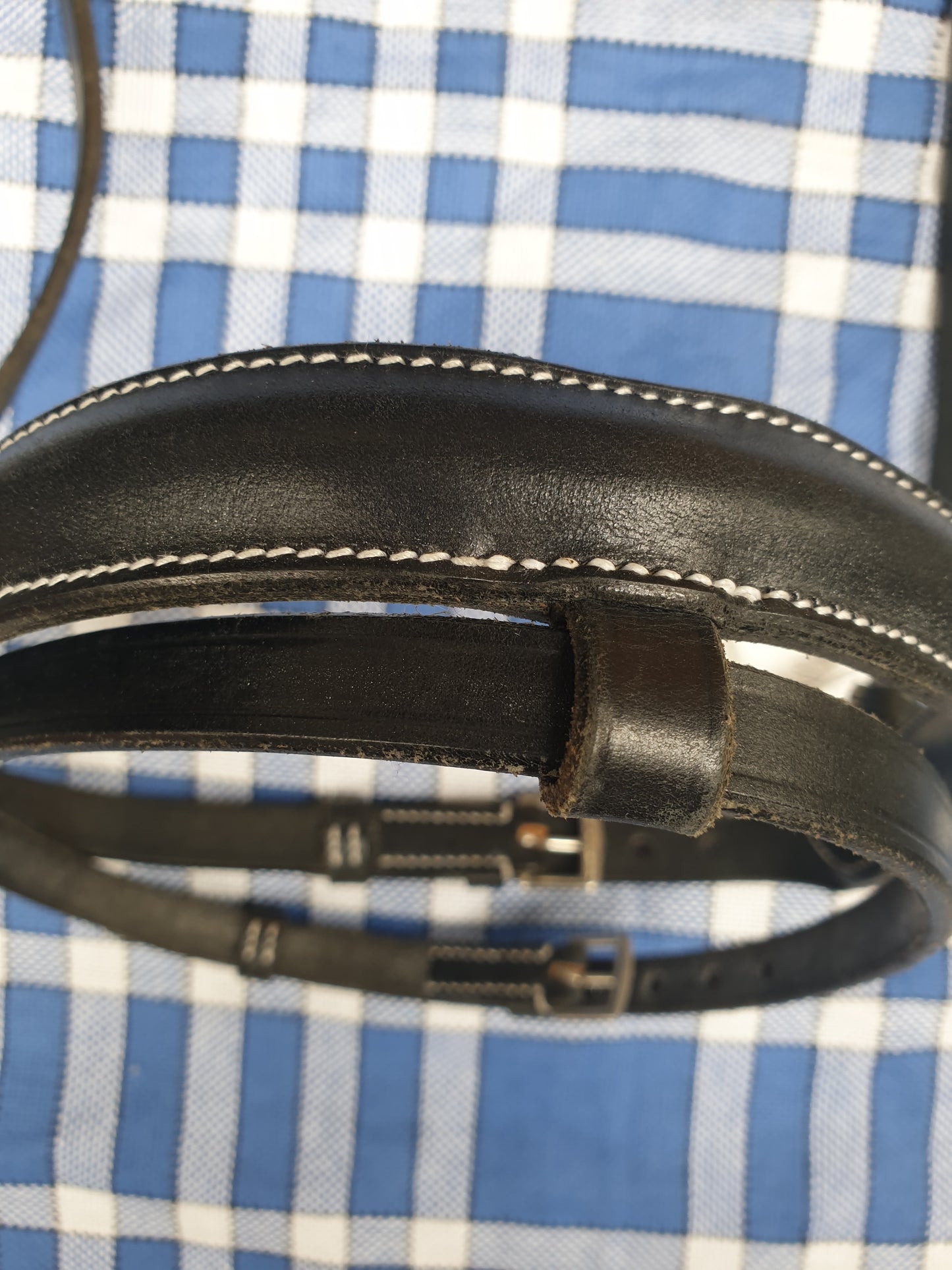 NEW nose band, black with white stitching, size cob FREE POSTAGE *