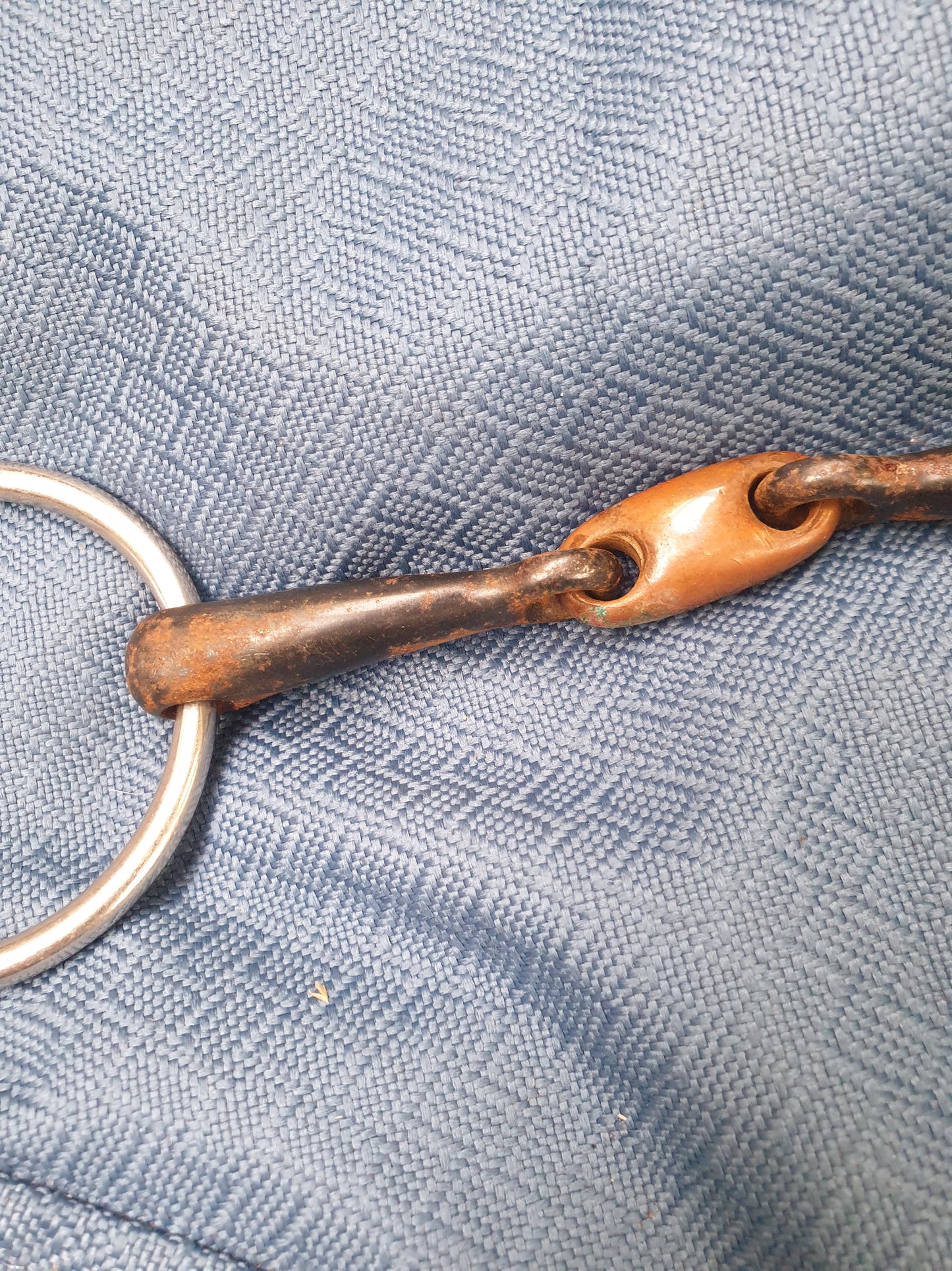 Used 5-1/2" loose ring sweet iron snaffle with link