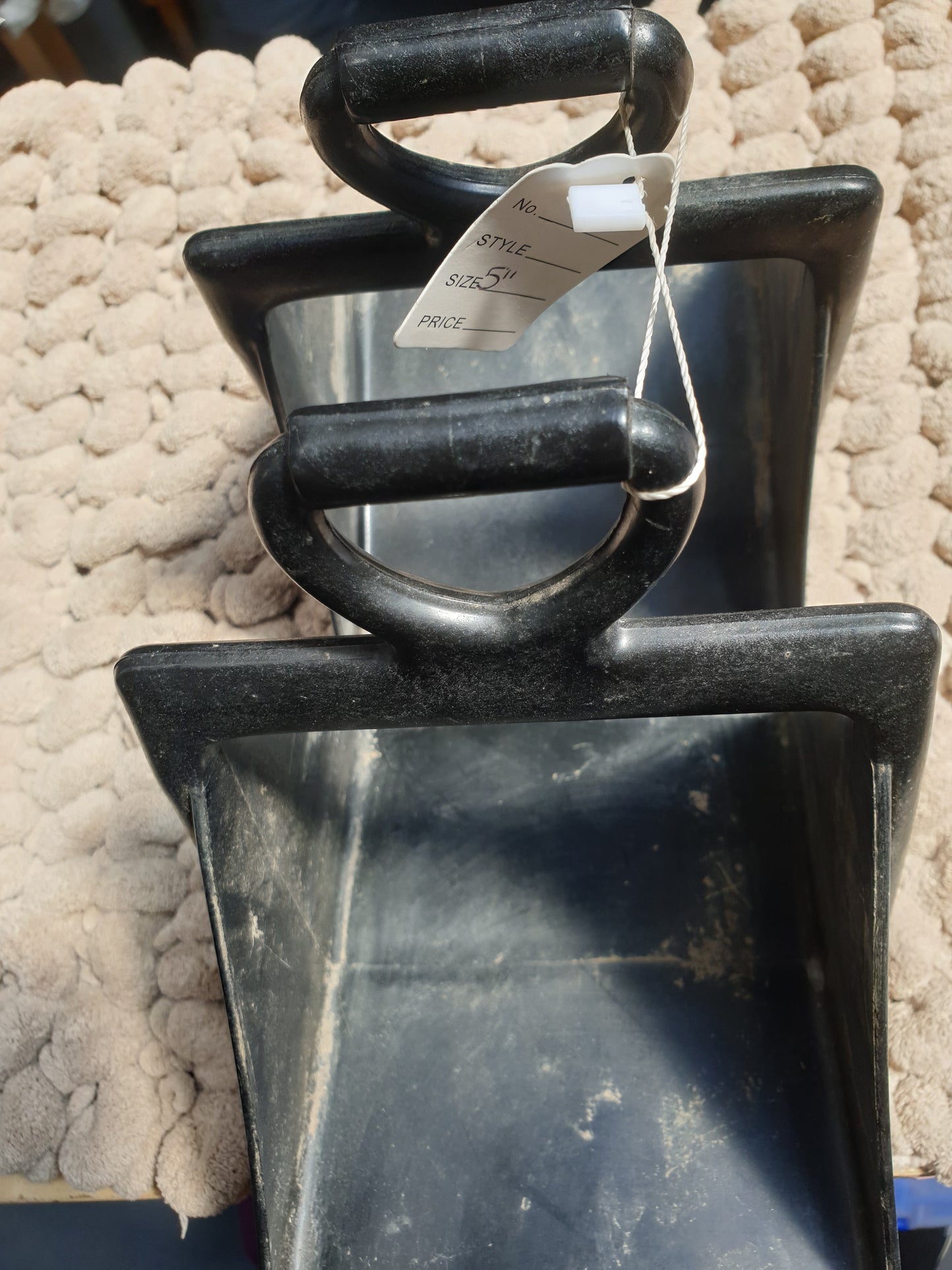 Black 5" plastic western style stirrups