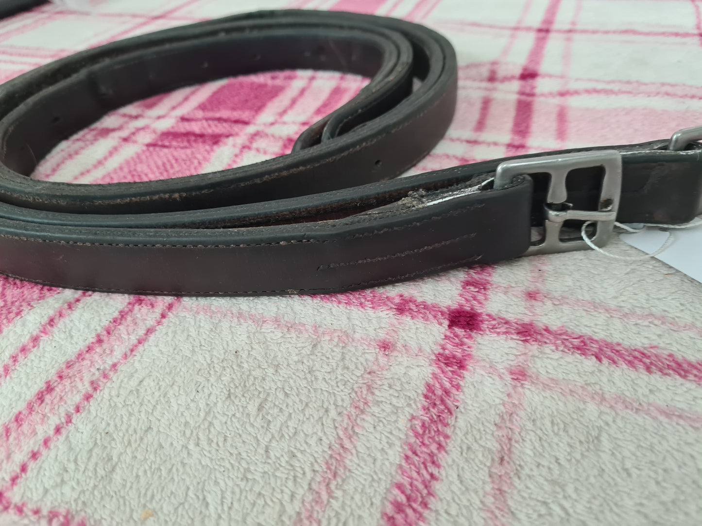 Used Brown 56" synthetic  stirrup leathers