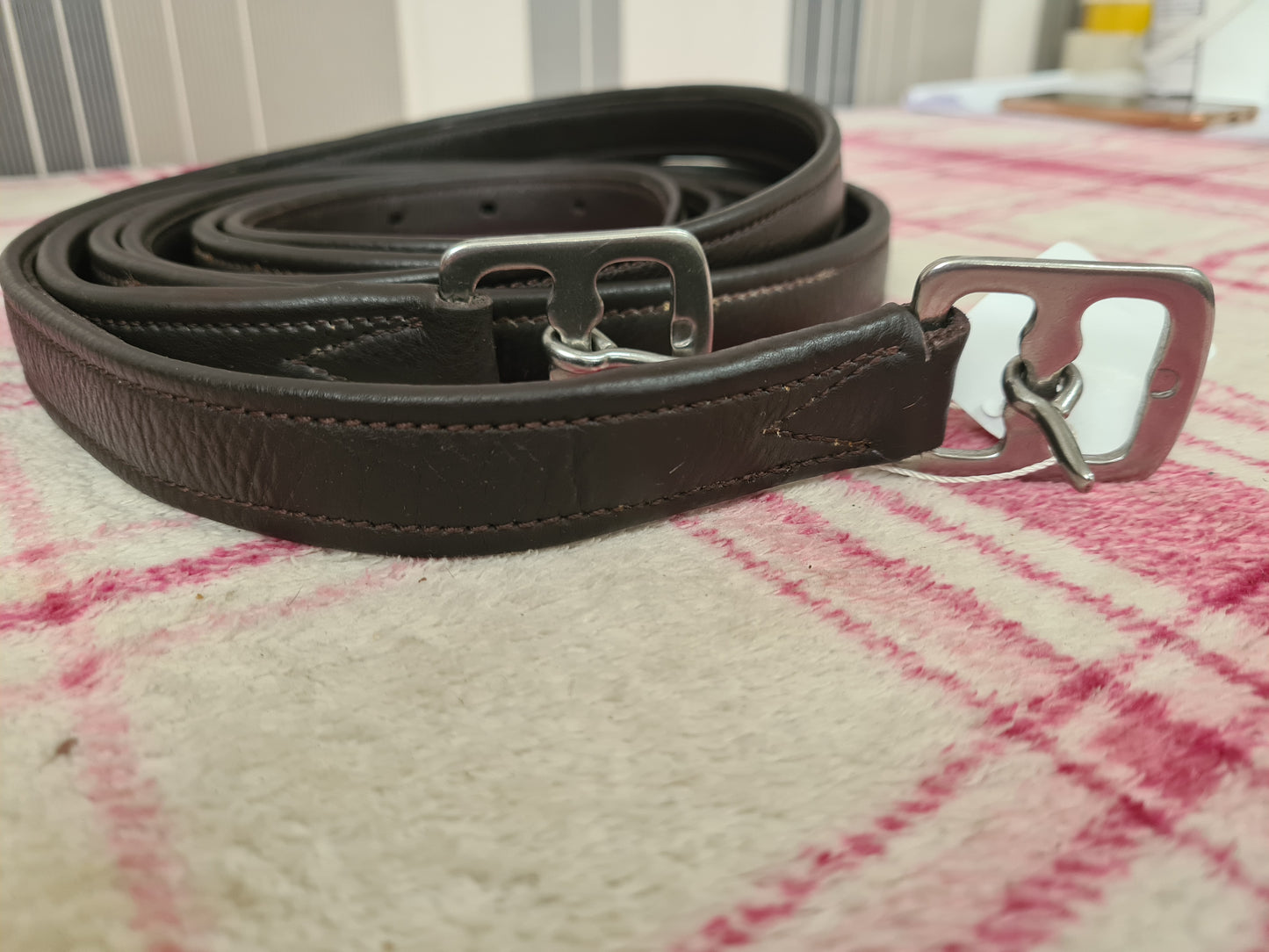 Used Brown 60" synthetic  stirrup leathers