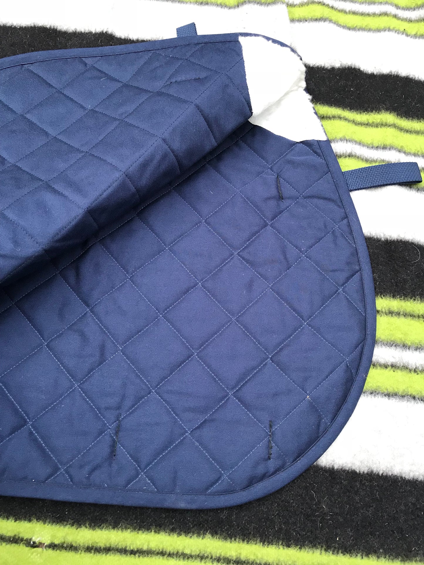 Navy saddle cloth cob size