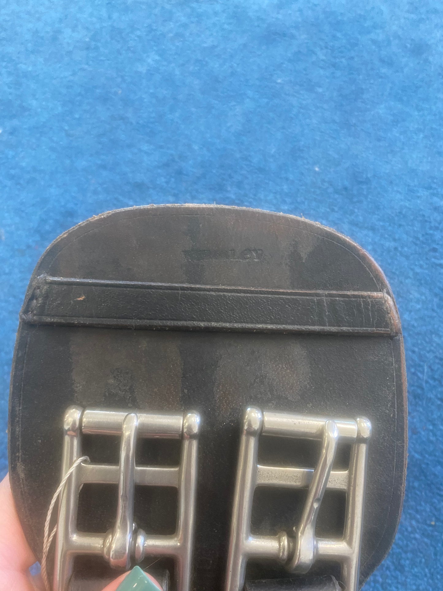 Wembley black leather girth 30”