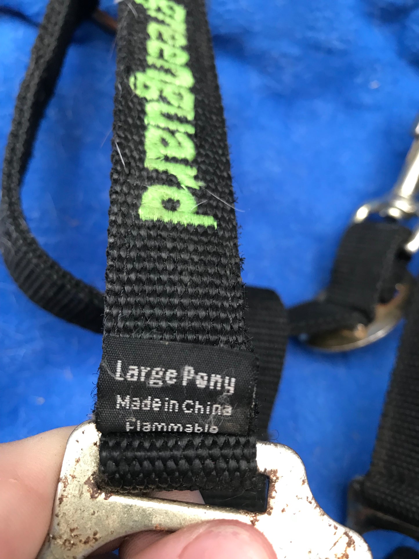Black Shires ( green guard) Large Pony Head Collar FREE POSTAGE ■