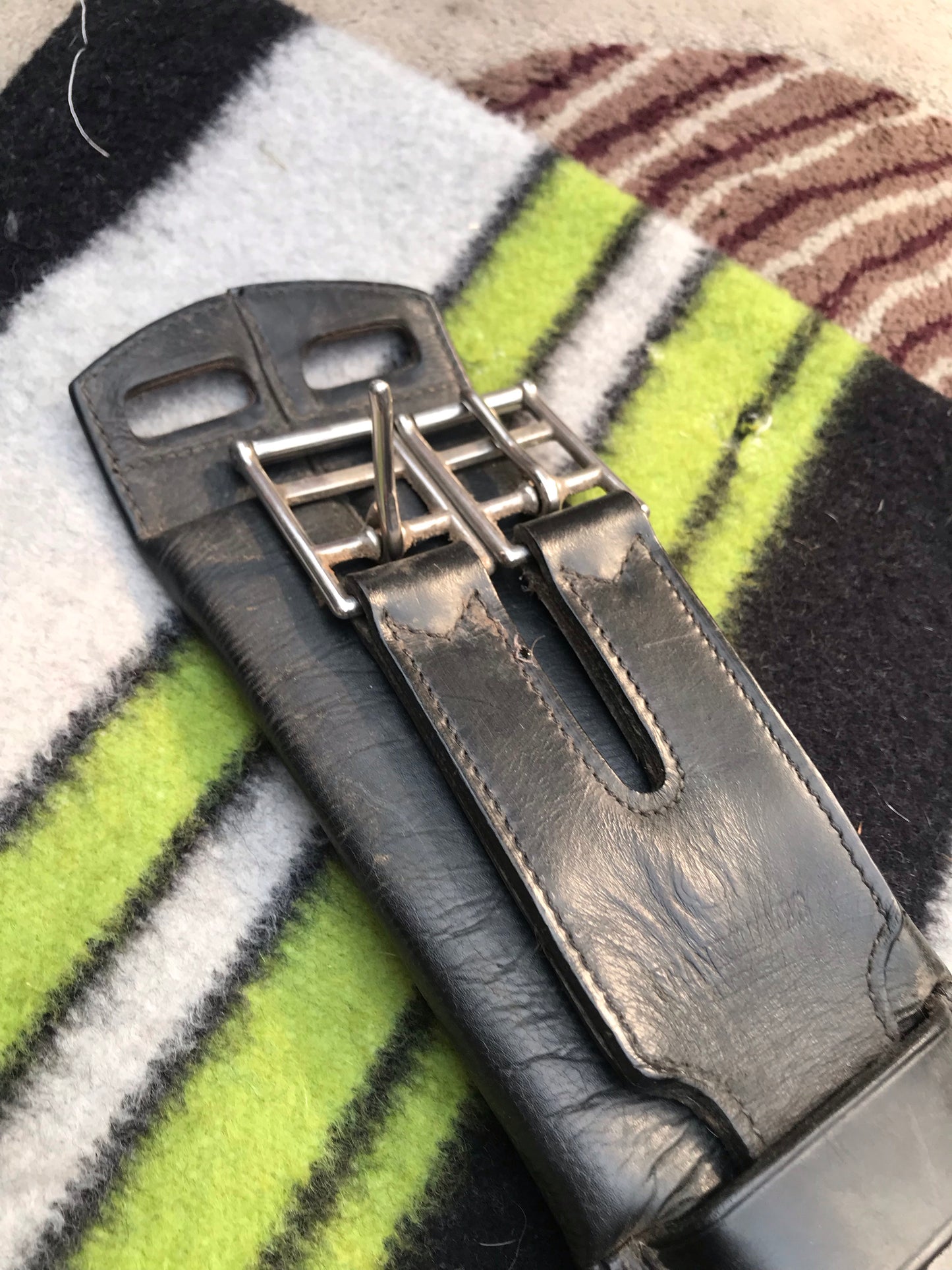 29” frank baines dressage girth black leather