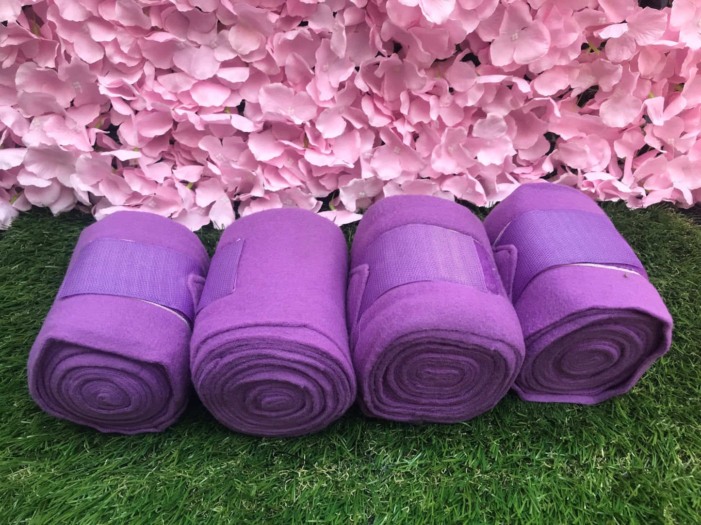 New purple fleece bandages