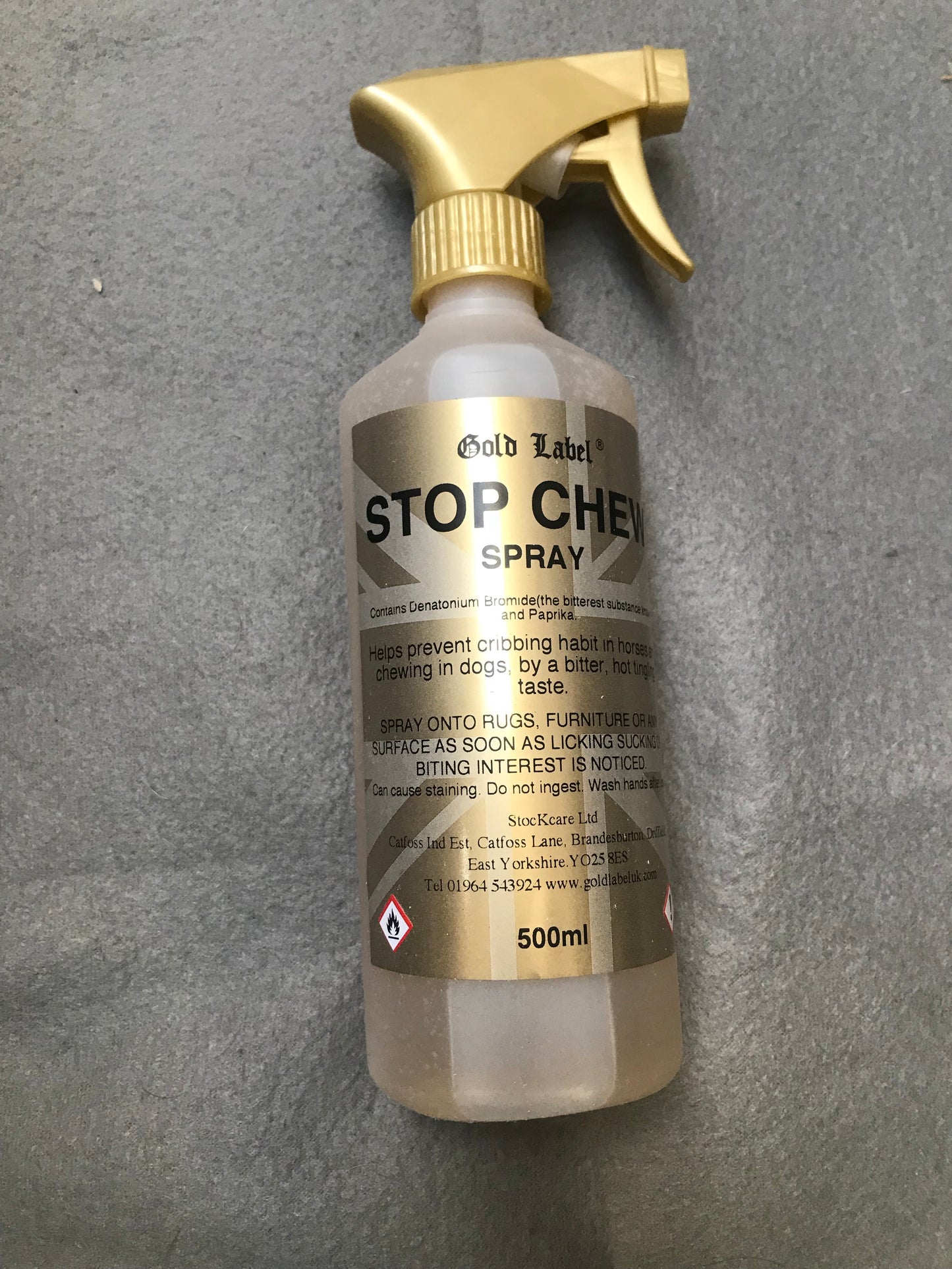 New gold label stop chew 500ml spray