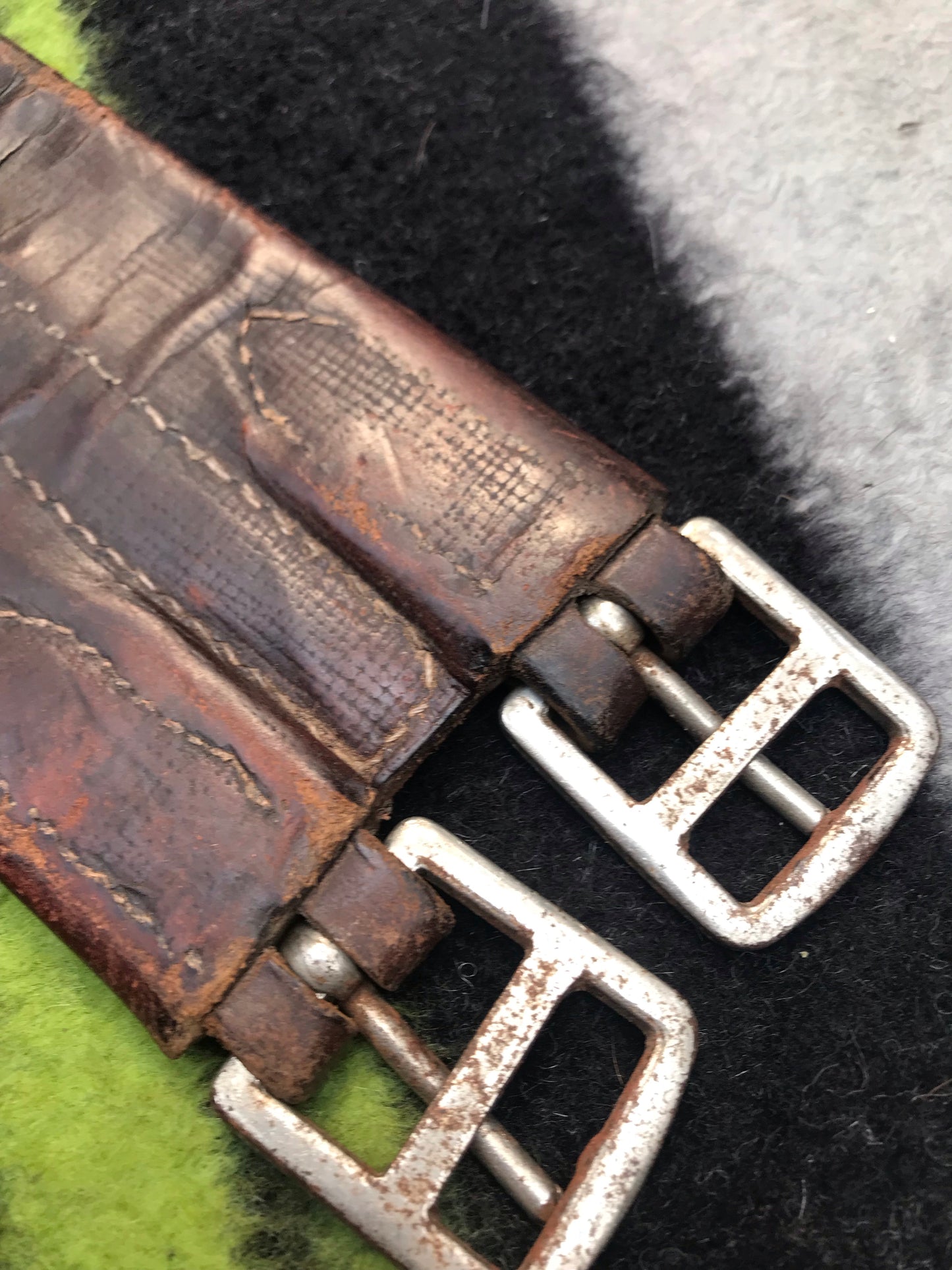 53” brown leather girth