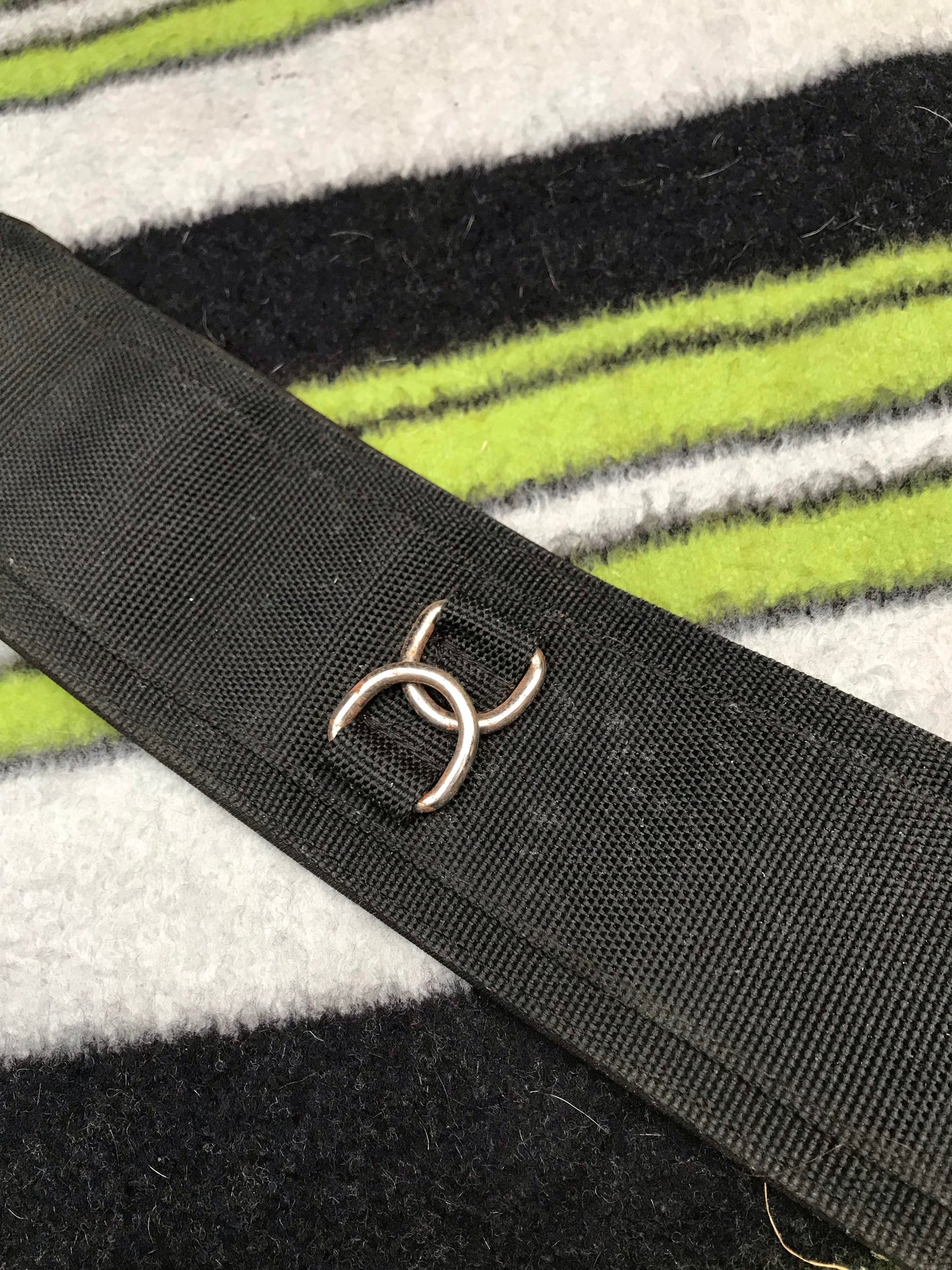 27” black cotton dressage girth