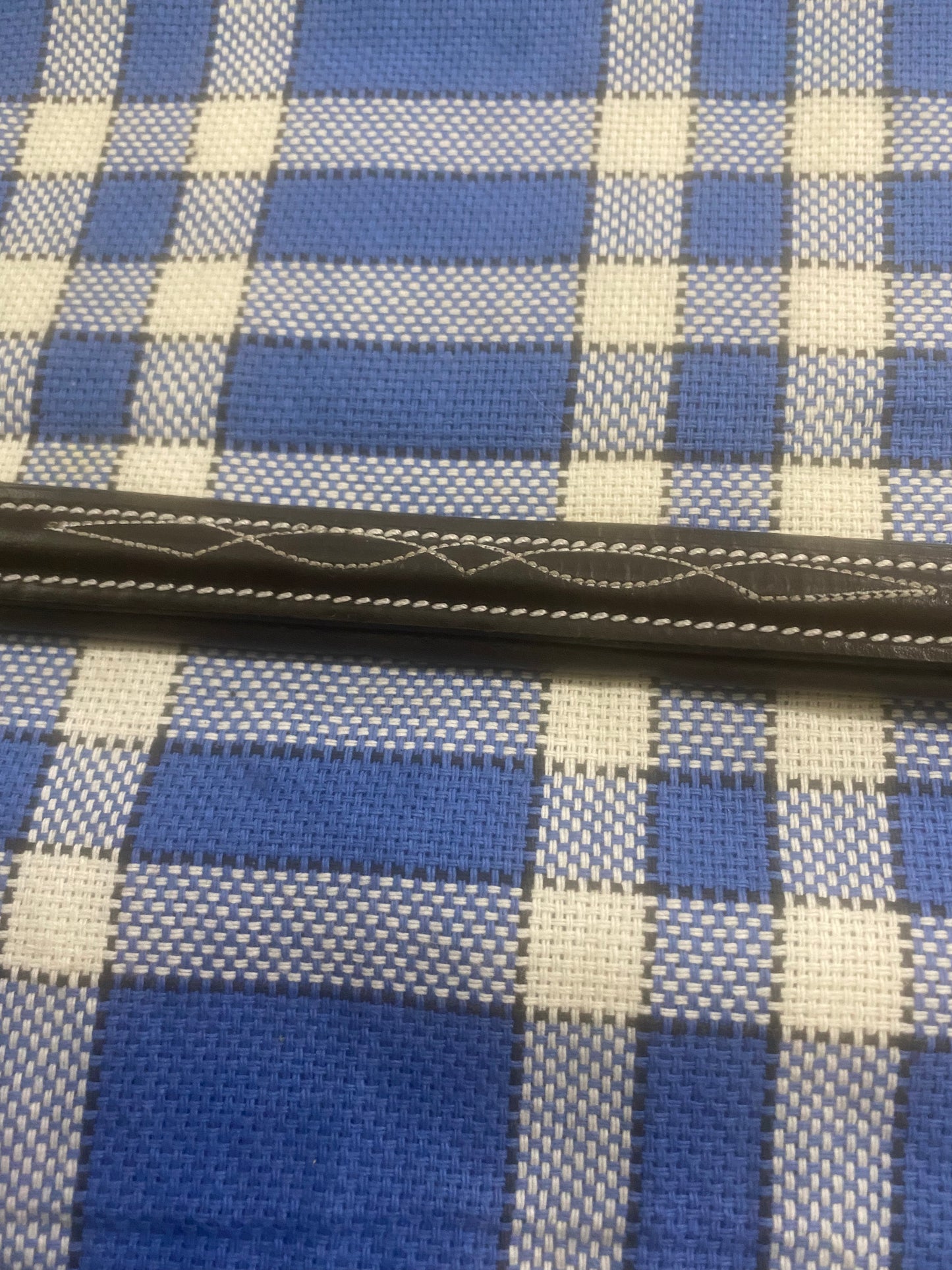 Norton black leather browband