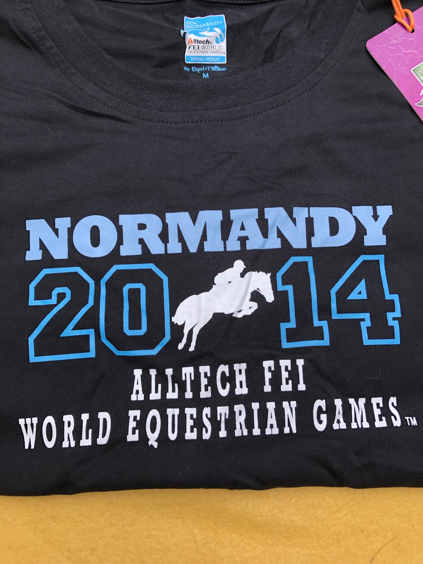 NEW equi theme Normandy 2014 t shirt short sleeves size 14/16 FREE