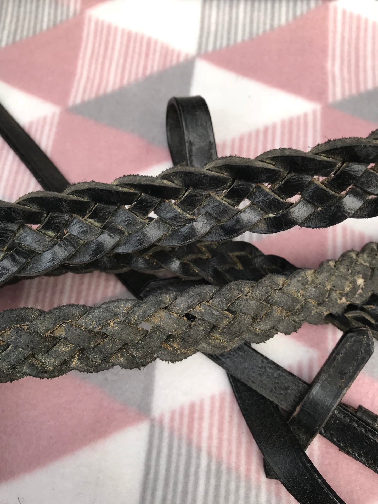 Wow range brown/ black plaited reins 1” thick see variants