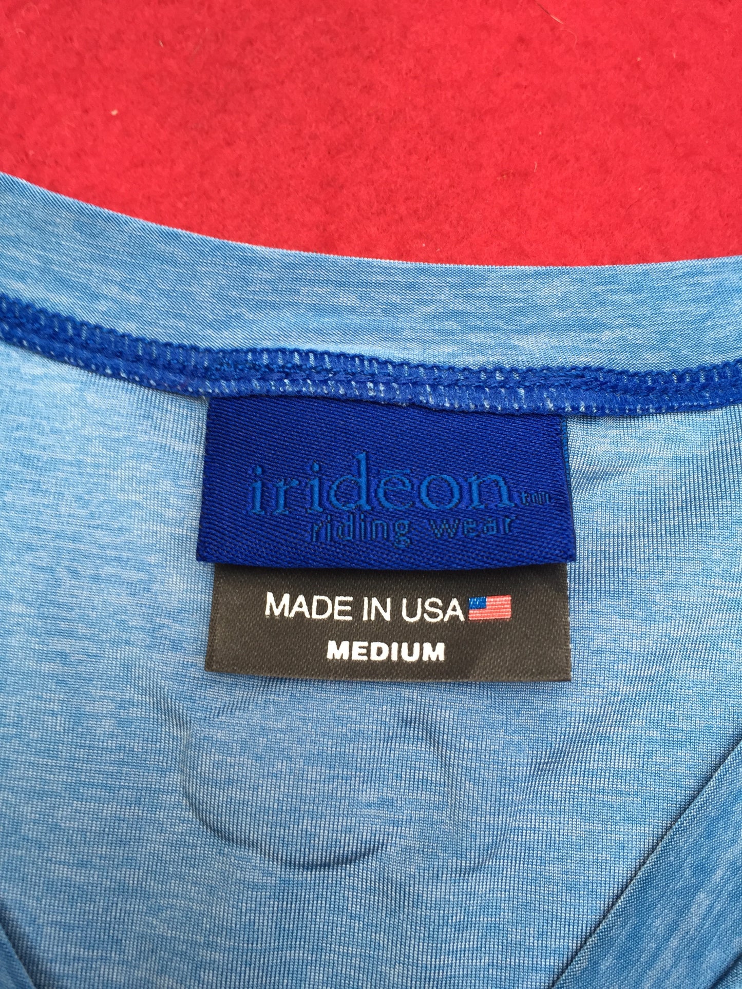 New Iridion dry silk T-shirt light blue MEDIUM size FREE POSTAGE