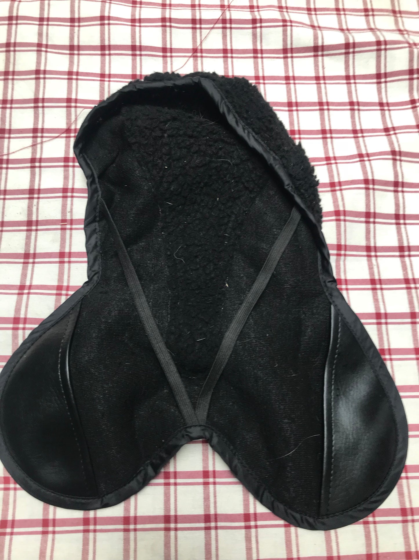 Black faux fur fleece seat saver