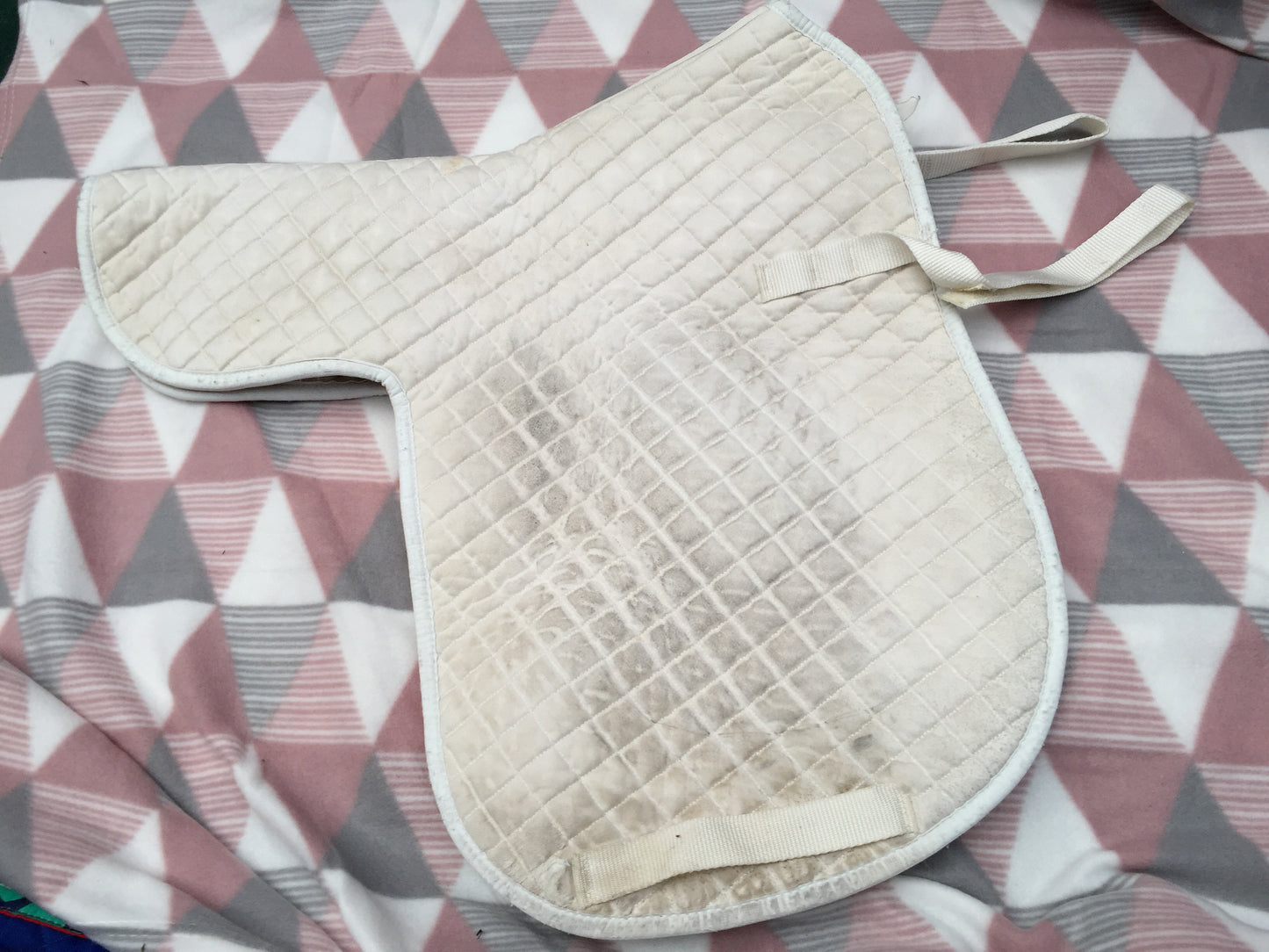 Kieffer dressage cut white numnah cob size FREEVPOSTAGE