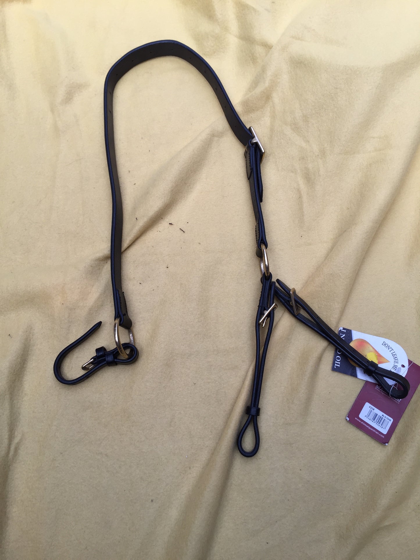 Black leather daisy reins size: pony (