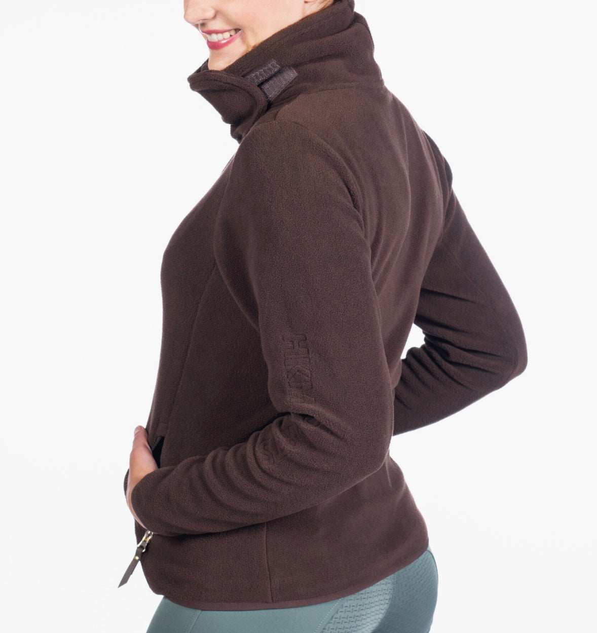 New hkm fleece high neck jackets in brown and navy❣️