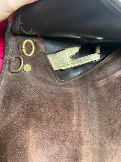 17.5” full brown suede show saddle