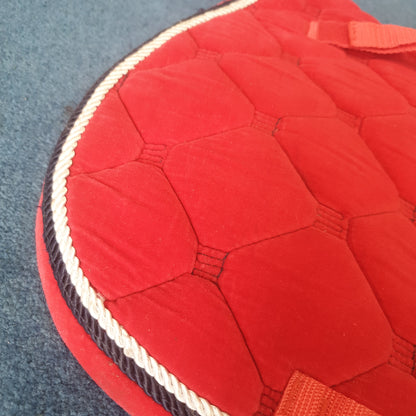 Red Velour JW Saddle Cloth FREE POSTAGE ❤