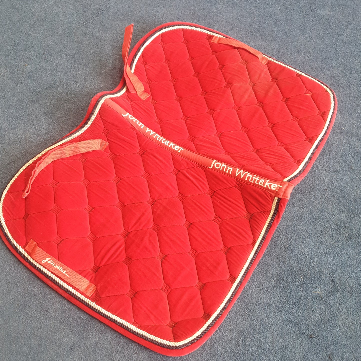 Red Velour JW Saddle Cloth FREE POSTAGE ❤