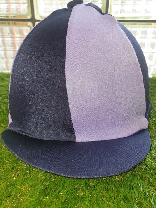 New hat silk navy and lilac one size FREE POSTAGE 🟣