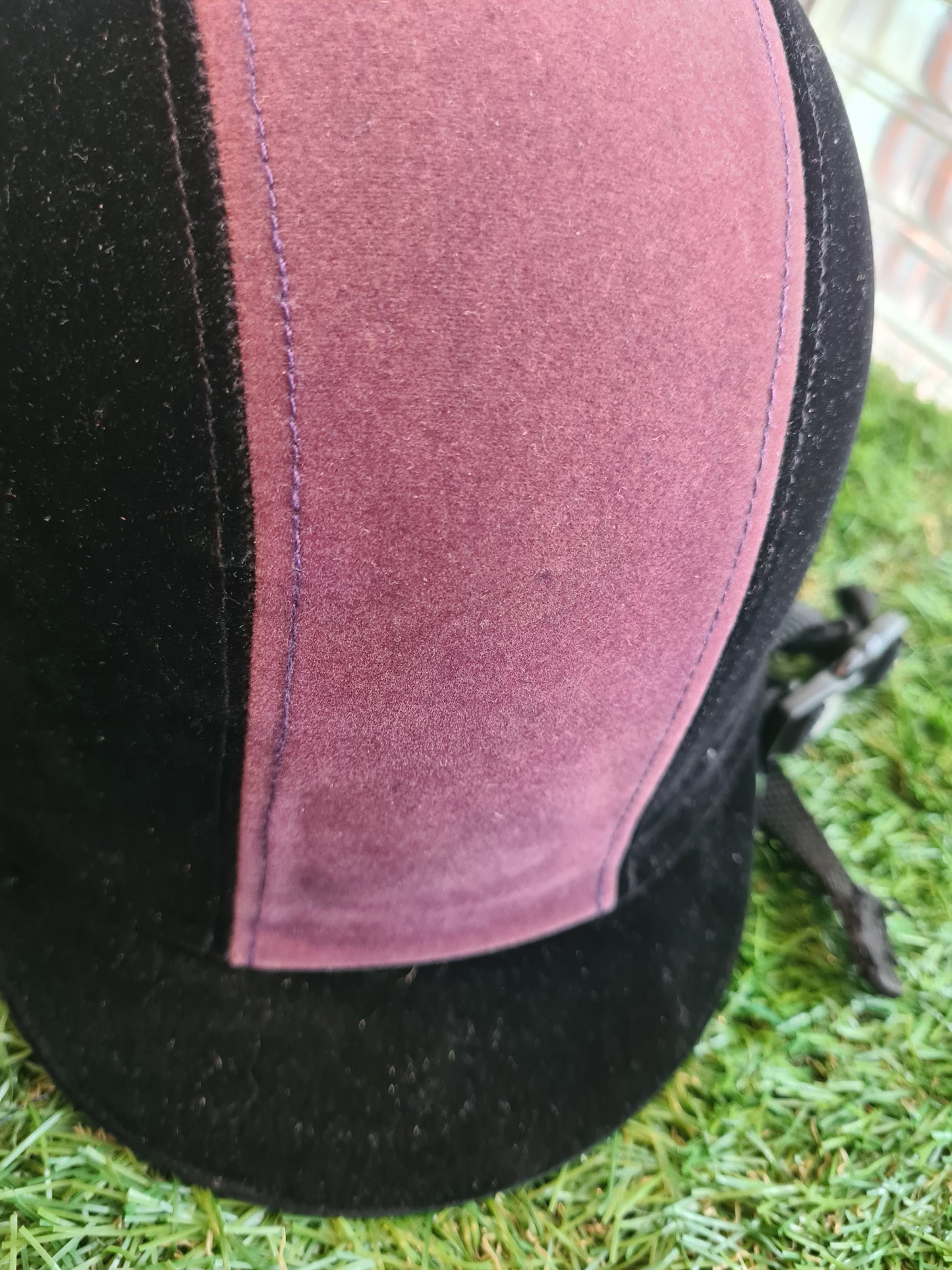 Fritz equestrian purple and black velvet riding hat 54cm FREE POSTAGE ❤️