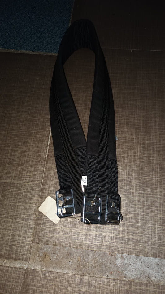 38" new black nylon girth