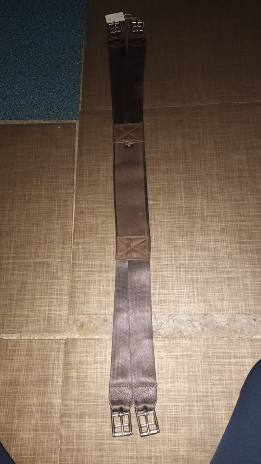 38"/39" flexi girth, elastic and nylon material, good condition, brown