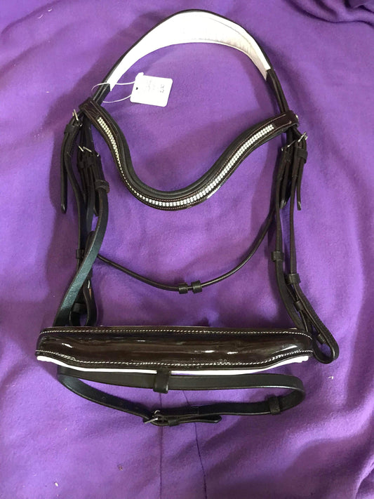 New brown patent bling bridle cob size FREE POSTAGE❤️