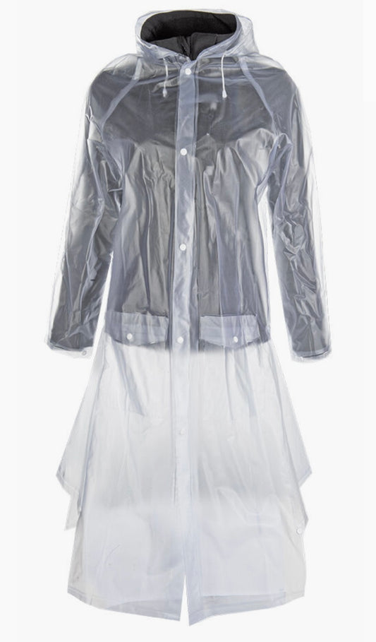 New transparent hkm over coat with pleat for riding ❣️