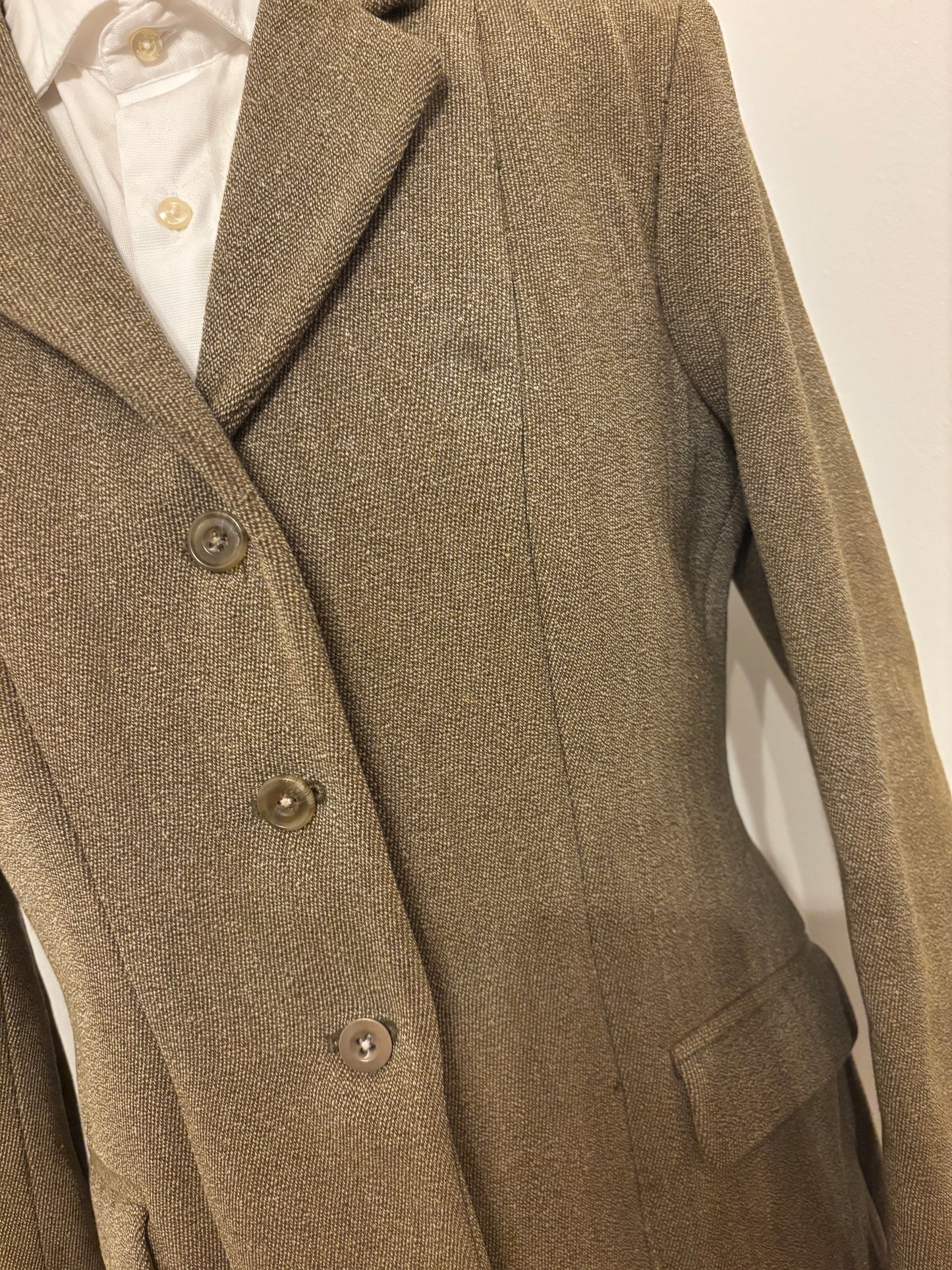 Keepers tweed green wool tweed jacket 34” size 10 ❣️