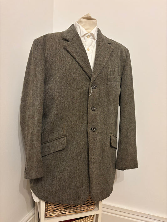 Mears green pure wool tweed jacket 42” size 18❣️